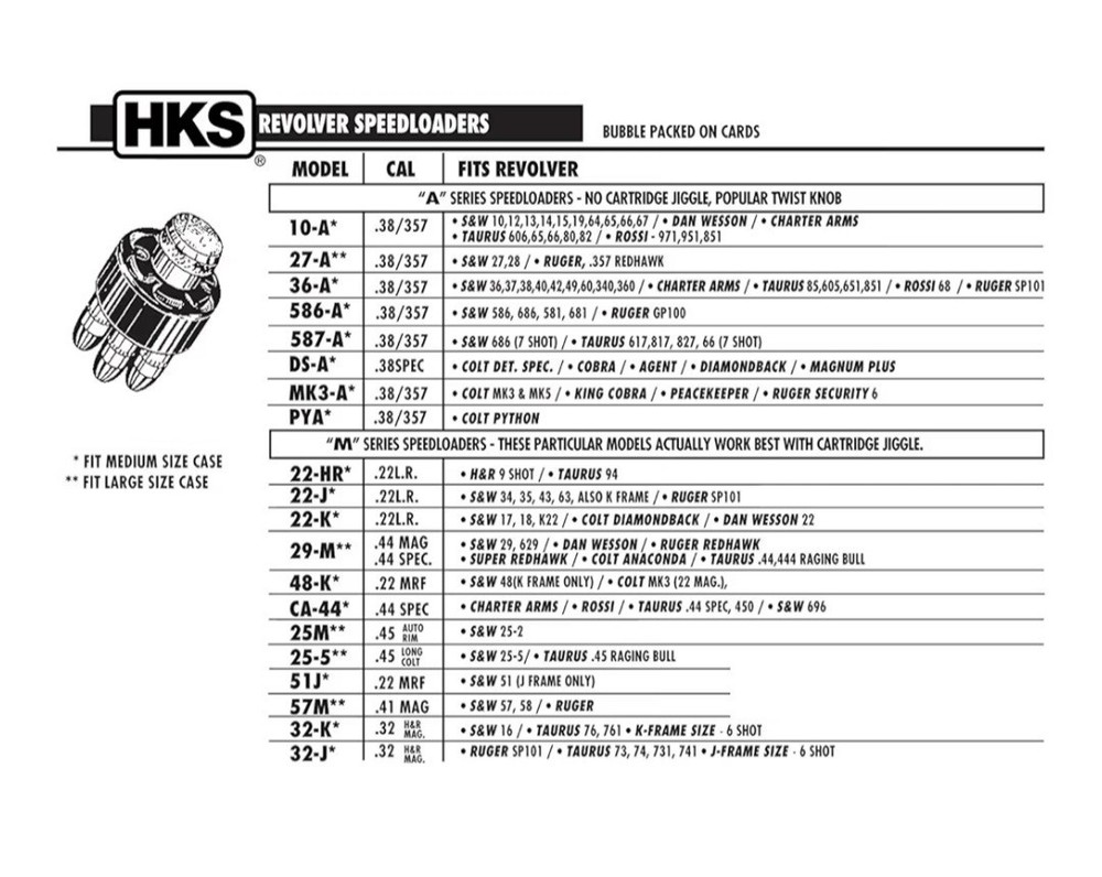 HKS 587-A Speedloader 7-Shot 357 Mag