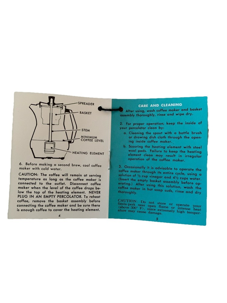 Fiesta Automatic Coffee Pak BNIB