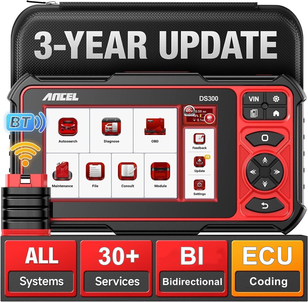 ANCEL DS300 Bidirectional Tool OBD2 Scanner Diagnostic FCA Autoauth ECU Coding
