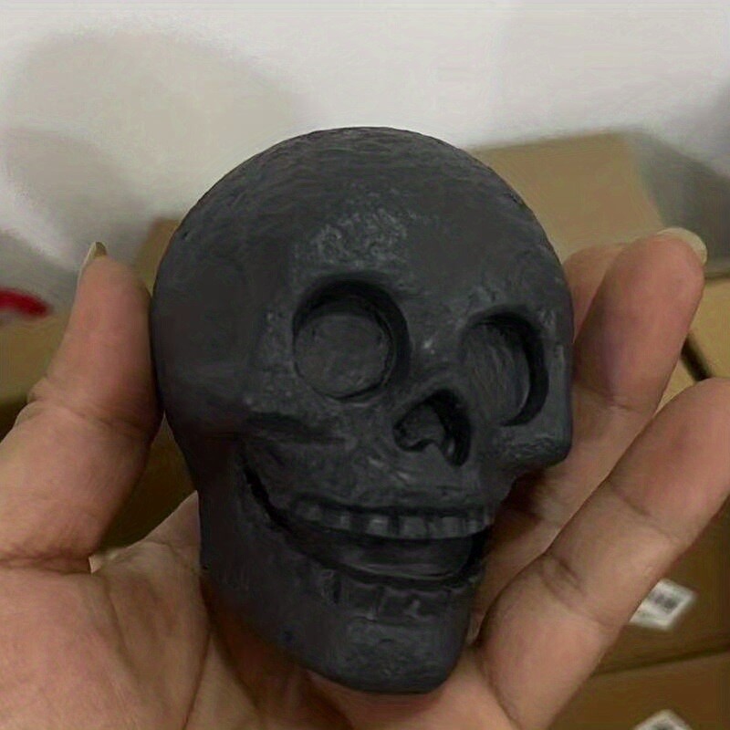 1pc Halloween Firepit Skull Fire Logs, Mitated Human Skull Ceramic, Fireproof Sk