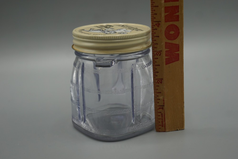 Vintage Osterizer Mini-Blend 4 oz Blender Container Jar with Lid - Clear Plastic