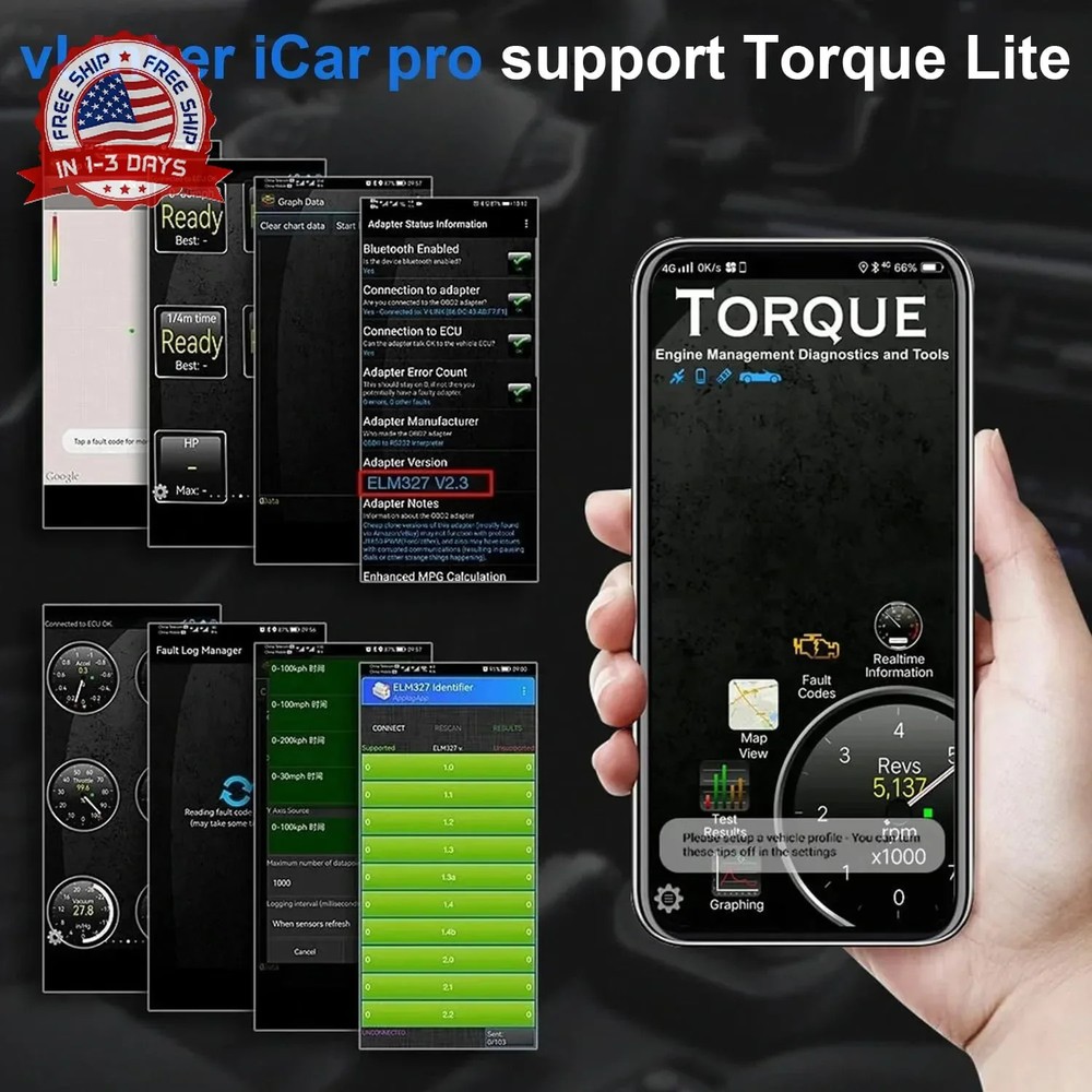 iCar Pro Mini OBD2 Bluetooth Scanner for iOS/Android OBD Adapter Car Diagnostic