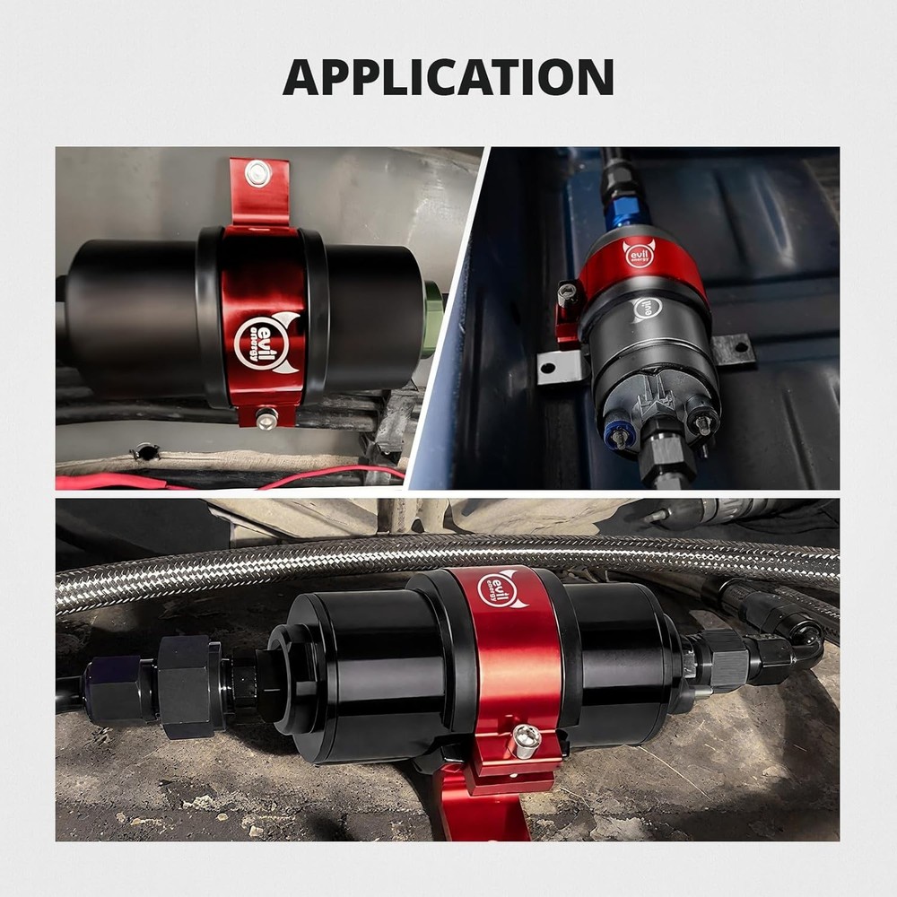 50mm Fuel Filter Mounting Bracket, Fuel Pump Clamp Holder Red