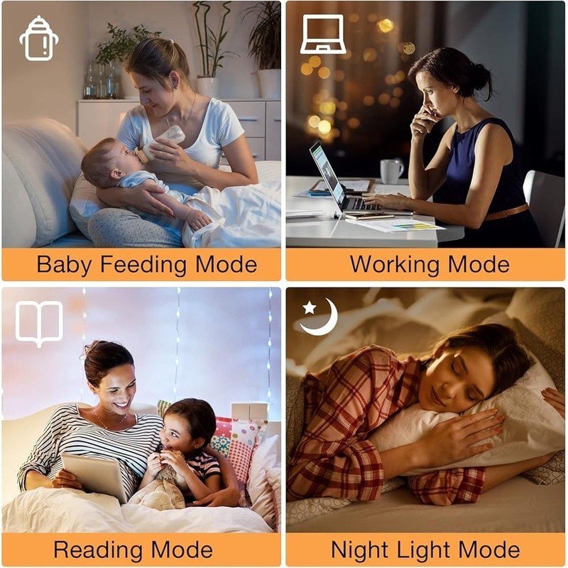 Dimmable Floor Lamp Remote Control Adjustable Brightness Color Temperature Timer