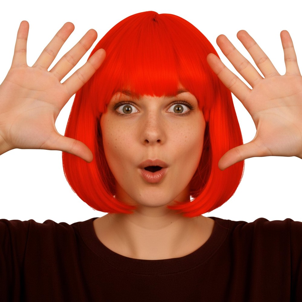Cindy Bright Red Wig Costume Accessory