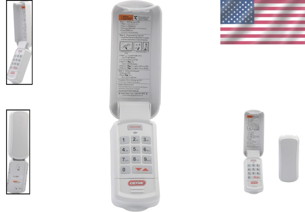 Intellicode Compatible Garage Door Wireless Keypad - Easy Access with Backlight