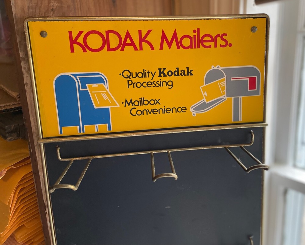 Kodak Mailers Camera Store Display wall rack