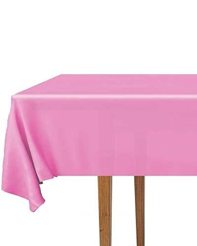 2 Rectangular Tablecloths BPA-Free Plastic, 54 2 Pack - Rectangle Fuchsia Pink