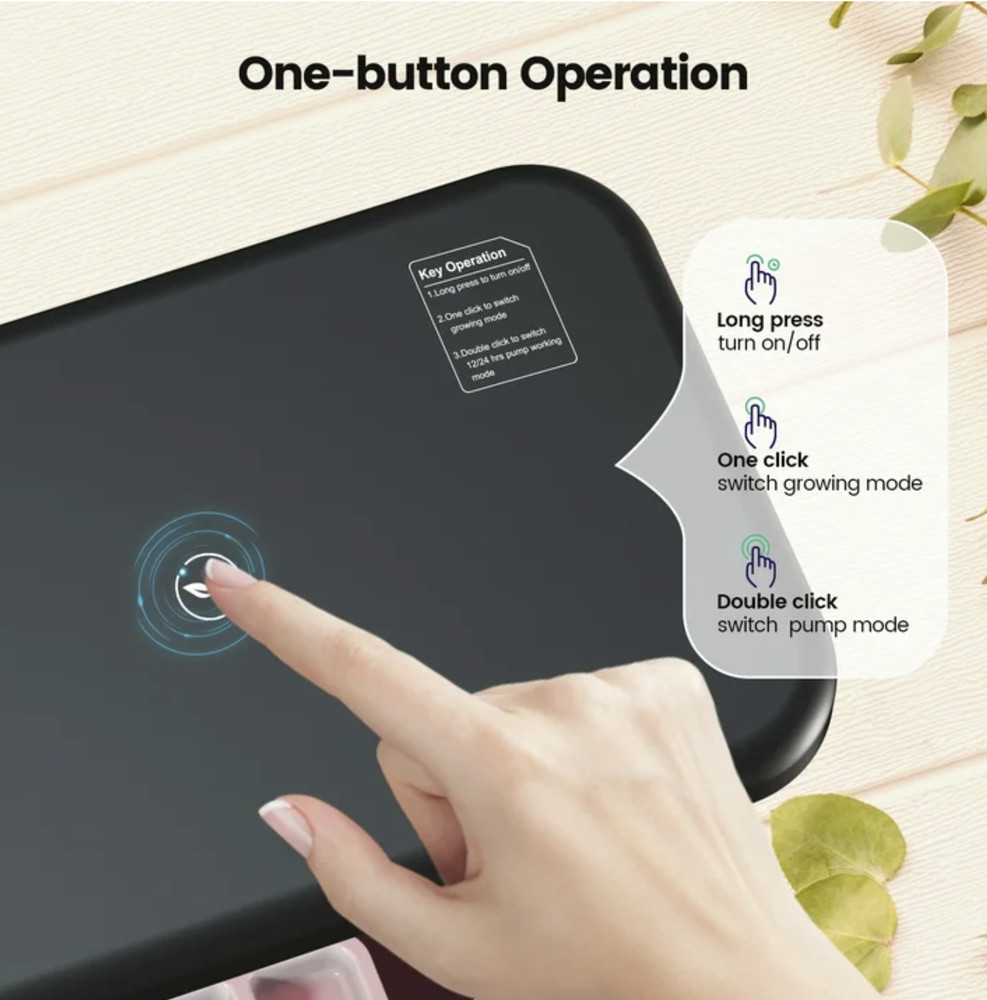 Smart App & Wifi Controlled Hydroponics Mini 5 Pod System Indoor Garden Planter