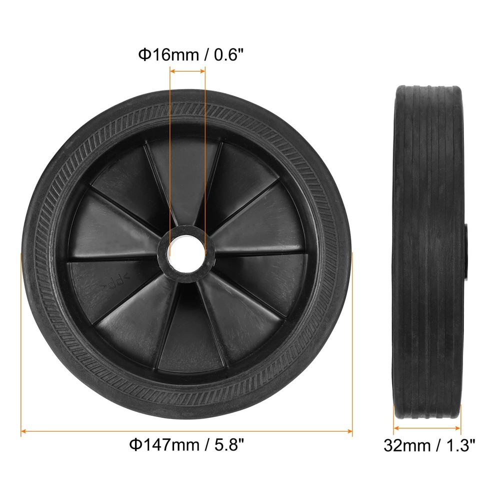 Universal 5.8" Air Compressor Wheels - 2 Pack Replacement Parts for Mobility