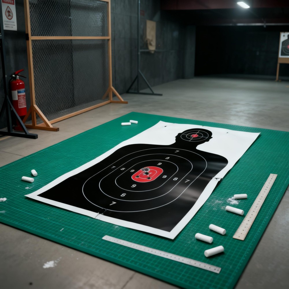 Silhouette Paper Shooting Target for The Range, Aiming 14" x 22", white