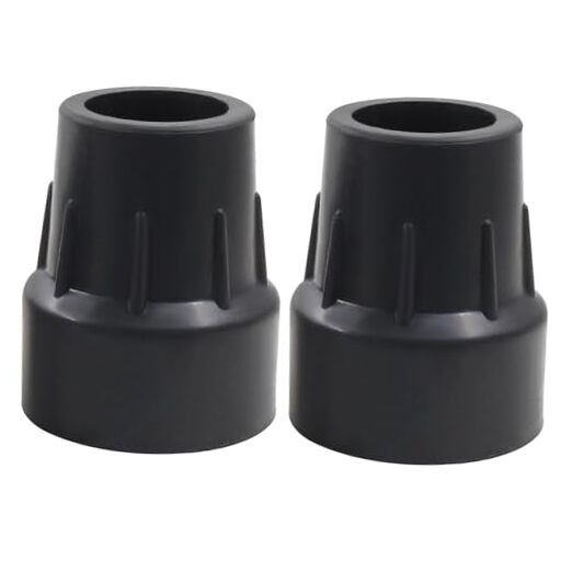 Thickened Rubber Cane Tips 1 Inch Black
