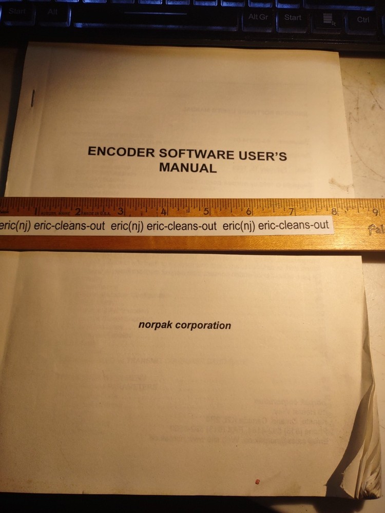 Norpak Encoder Software user's Manual 134 pages