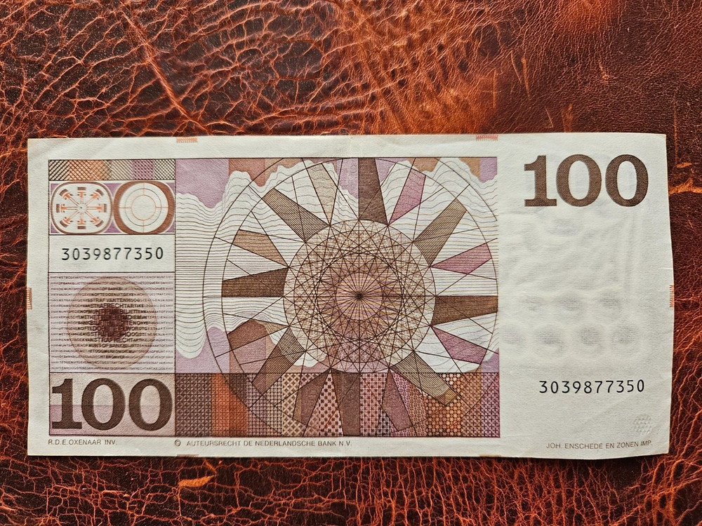Netherlands 100 gulden 1970 banknote