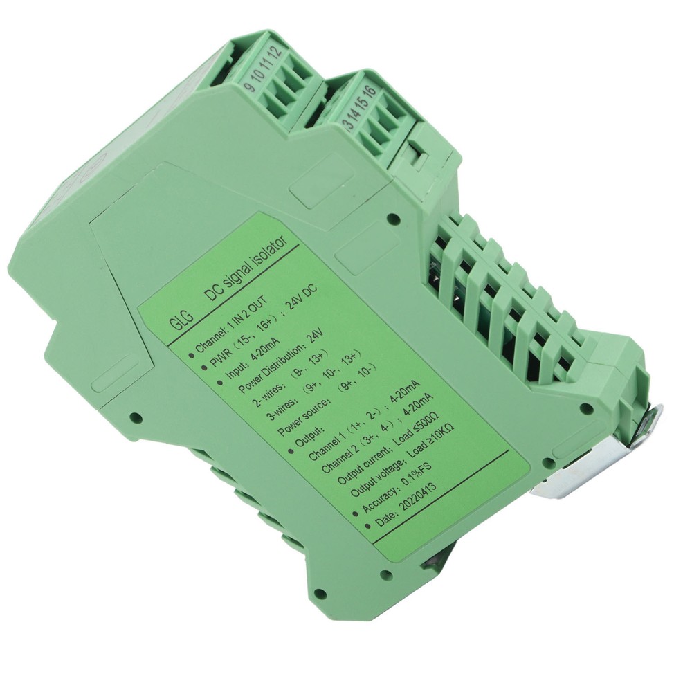 DC 24V DC Current Signal Isolator Transmitter 4-20mA PLC Detect Conditioner