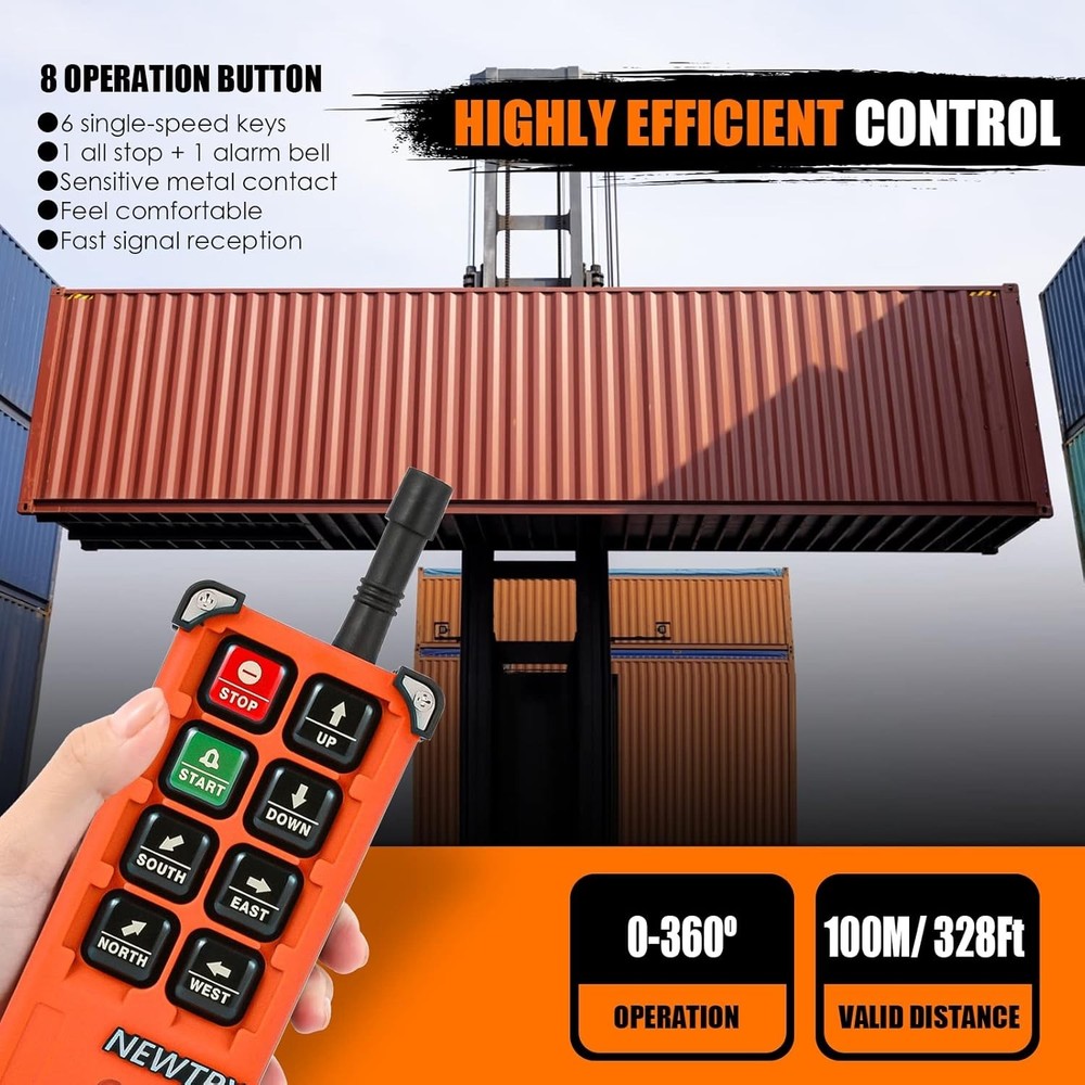 Reliable Industrial Crane Remote Control - Includes Transmitter & 12V Receiver