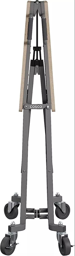 Folding Workbench Work Table w/ Wheels Bottom Shelf Storage for Workshop Garage