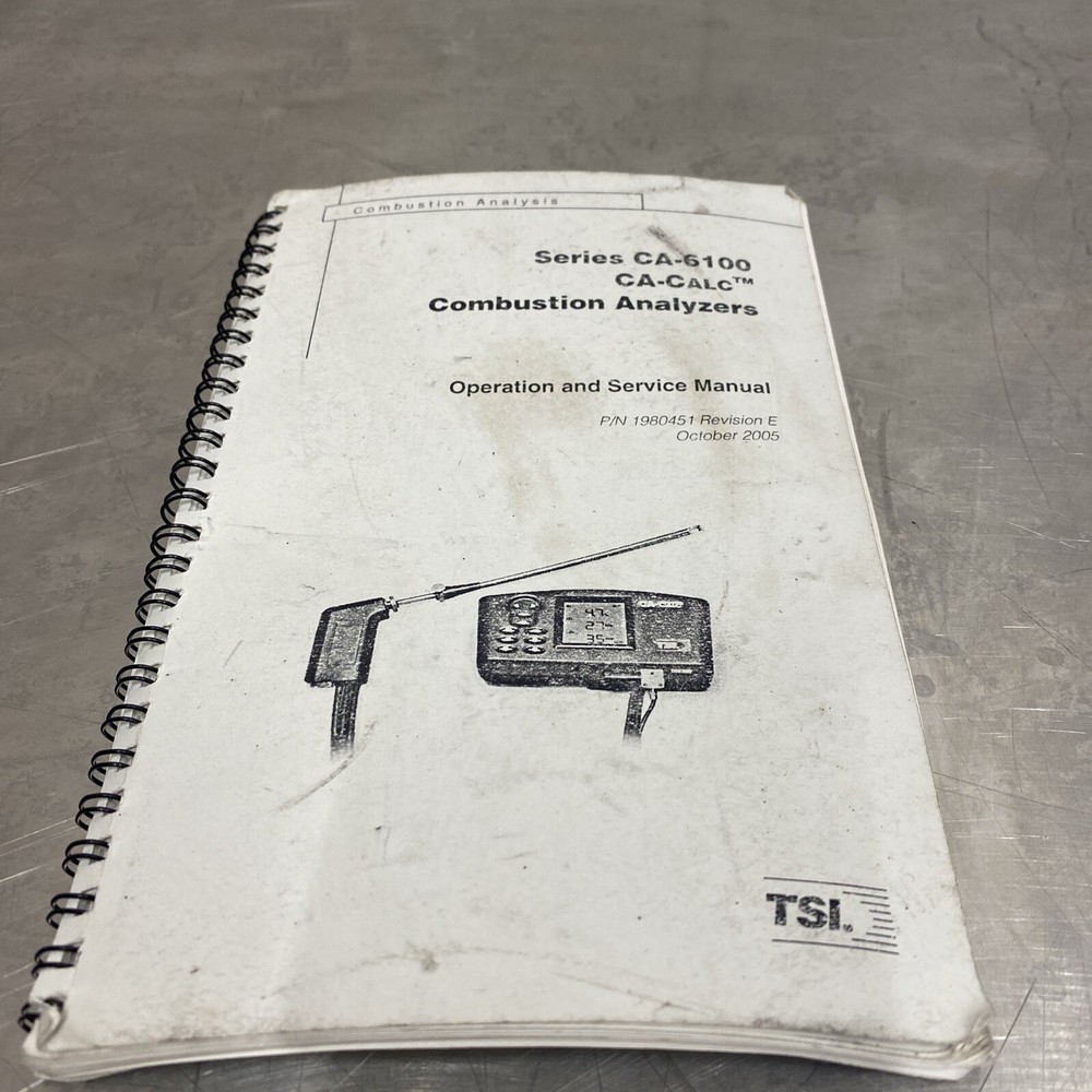 TSI Combustion Analyzer With Operation Manuel And Hard Case CA-6140