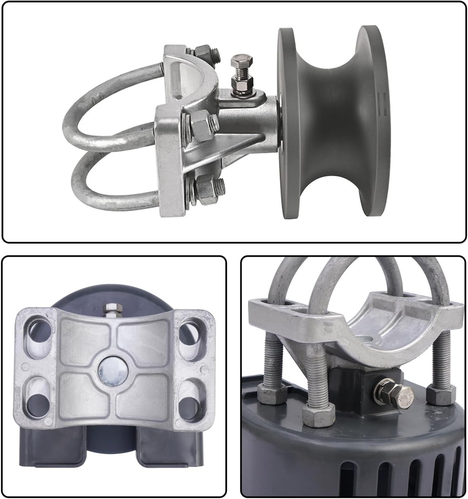 Durable Nylon Sliding Gate Rollers 4" Post 2-3/8" 2-1/2" Frame, 4 Pack