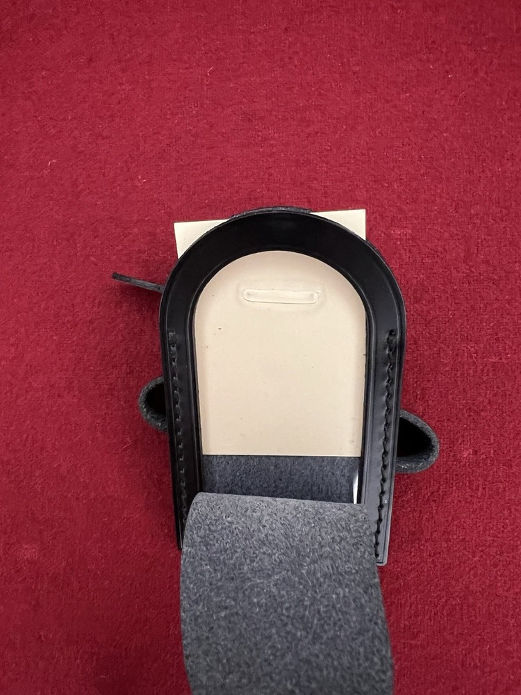 AUTHENTIC Louis Vuitton Black monogrammed leather luggage tag