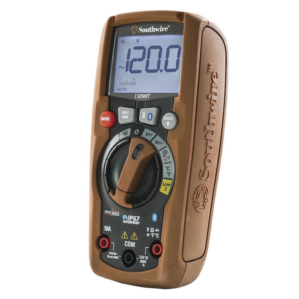 5" Rugged Waterproof Digital Bluetooth Backlit LCD CAT III Compact Multimeter