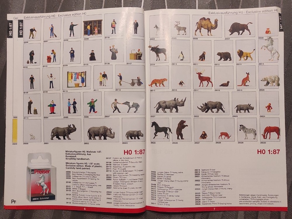 catalogue PREISER 2008 + tariff figures model railway train HO