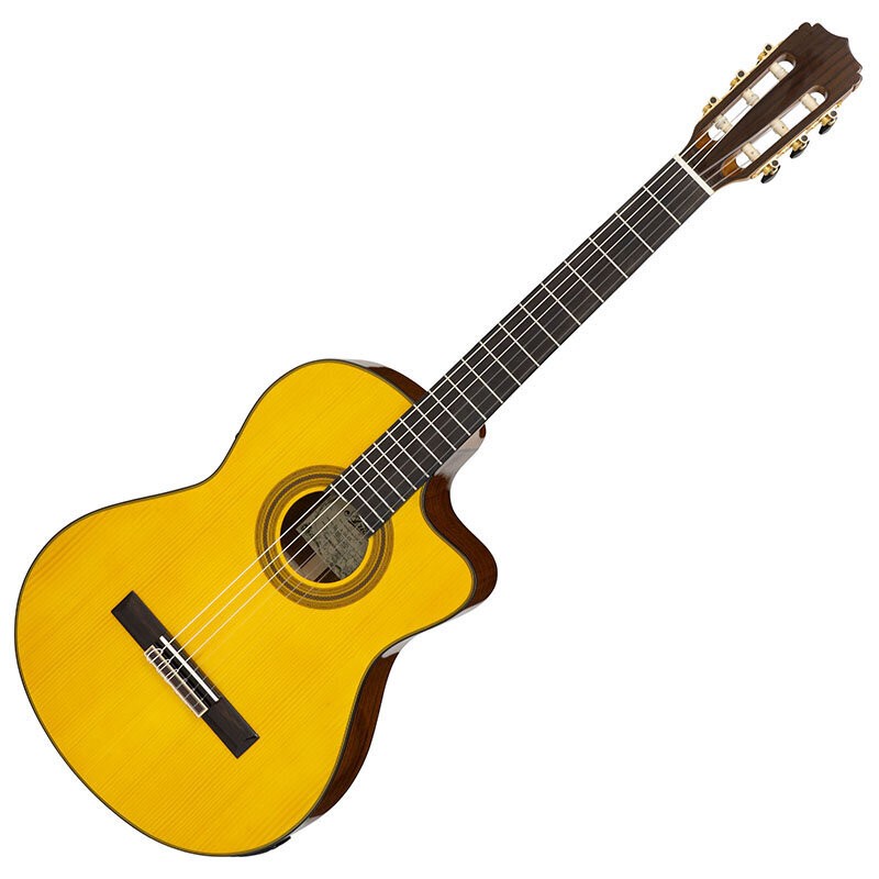 ARIA Classical Guitar with Built-in Preamp Solid Spruce Top Mahogany Back