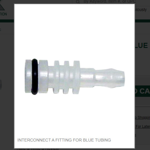 INTERCONNECT A FITTING FOR BLUE TUBING # PM10-22