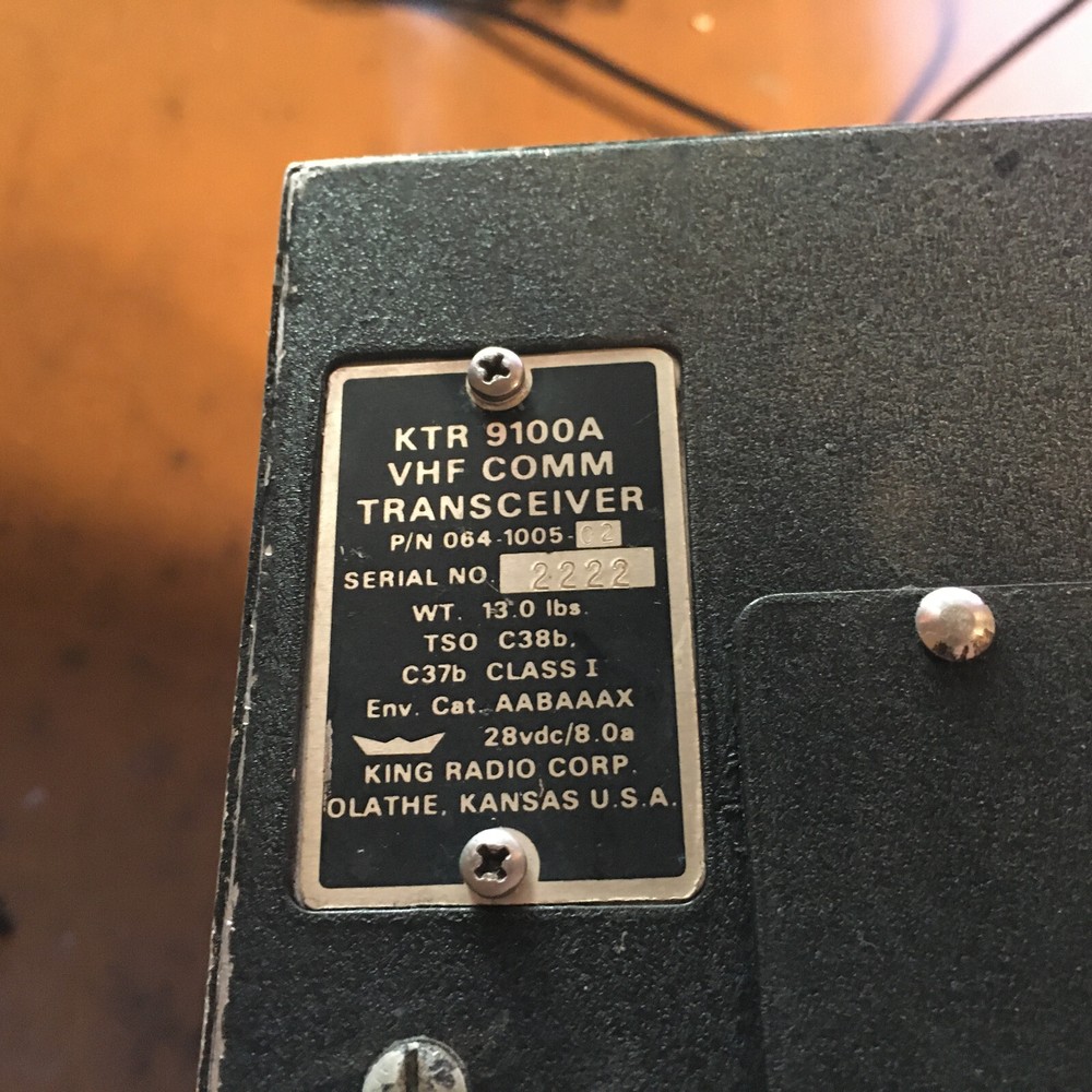 King KTR-9100A Comm Radio, sn 2222