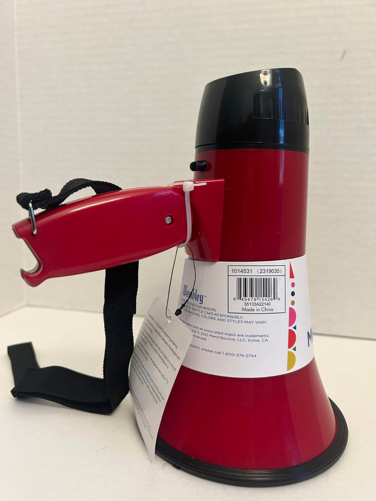 Red Wembley Megaphone With Bottle Opener