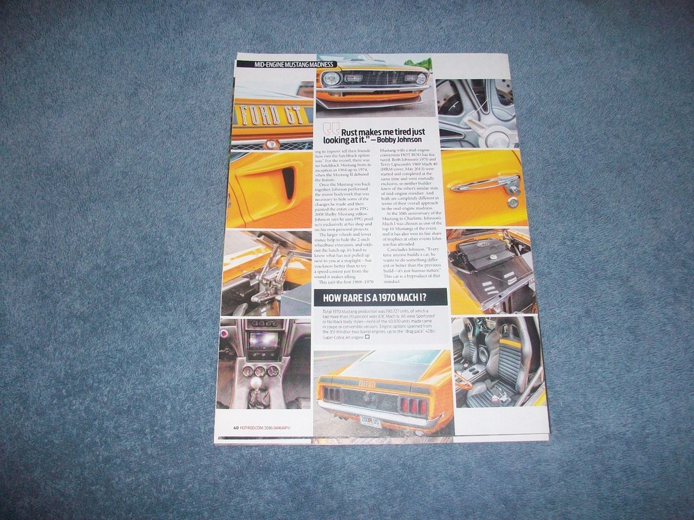 1970 Mach 1 Mustang Fastback Custom Article "Mid-Engine Mustang Madness"