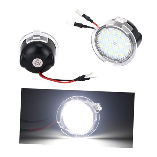 2 PCS Side Mirror Puddle LED Lights, High Brightness Car Side Mirror Puddle