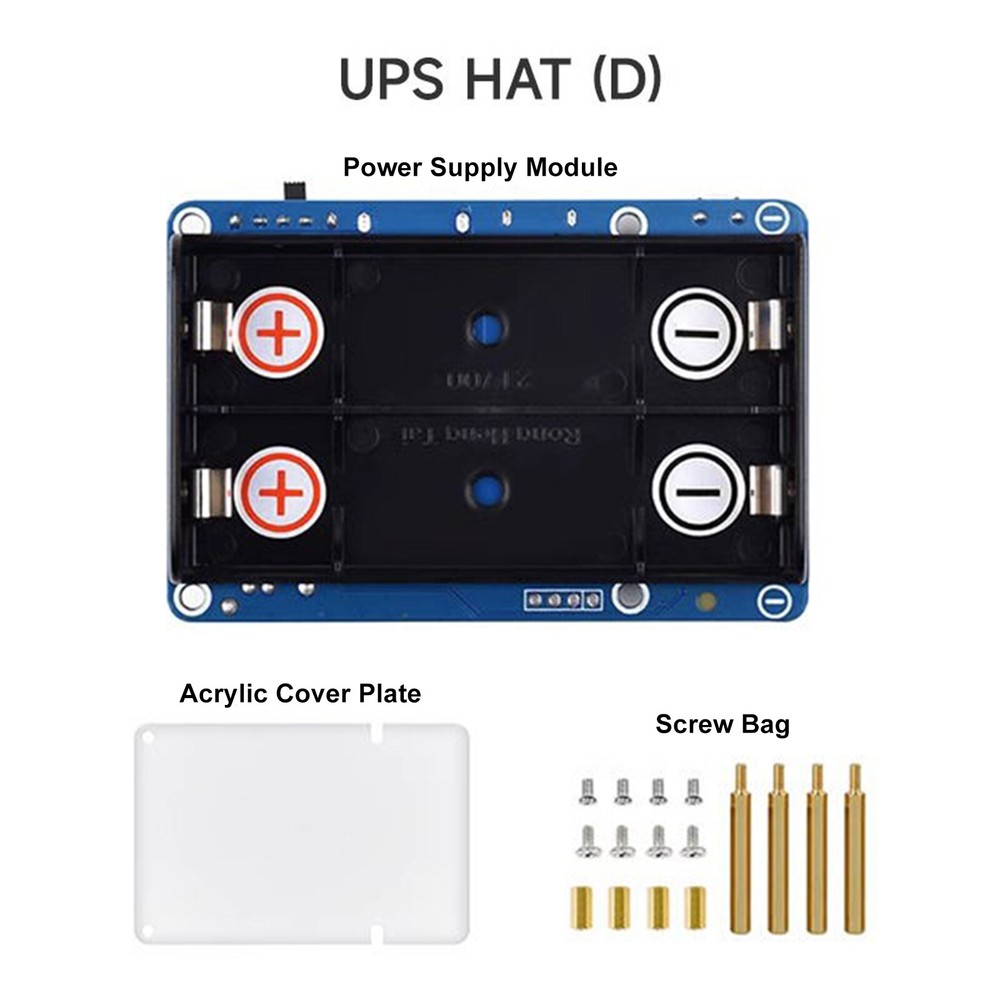 UPS HAT (D) Kit For Raspberry Pi 5V Uninterruptible Power Supply Module B9