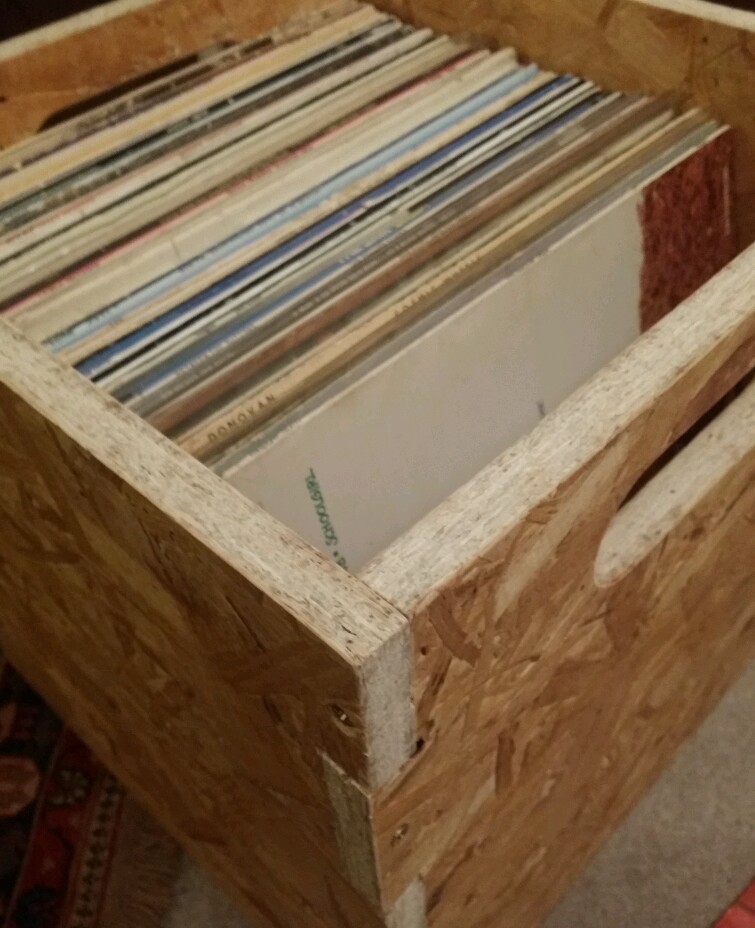 12" Vinyl LP Record Storage Cube Box Crate Stackable osb