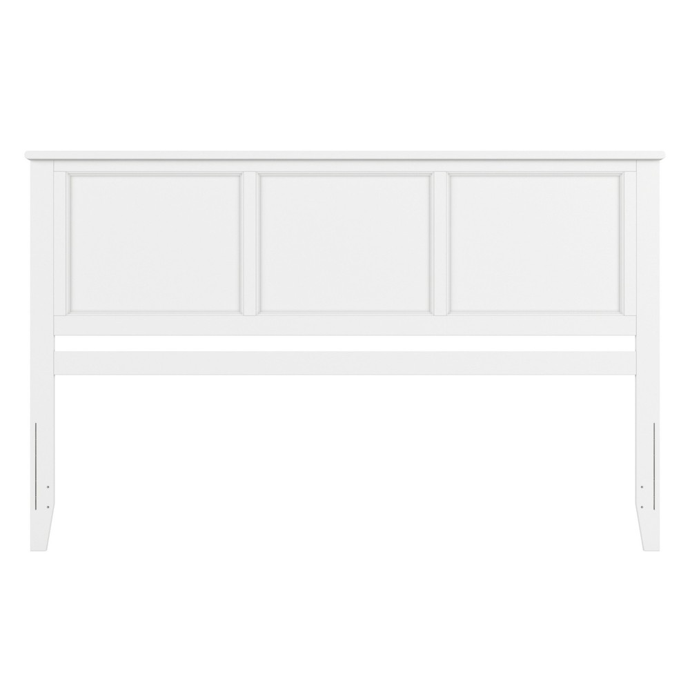 Madison King Solid Wood Panel Headboard in White