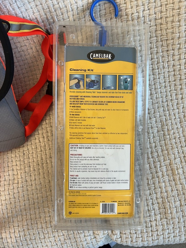 CamelBak Hi-Viz Hydration Pack Includes Cleaning Kit Orange W/ Reflective Strips