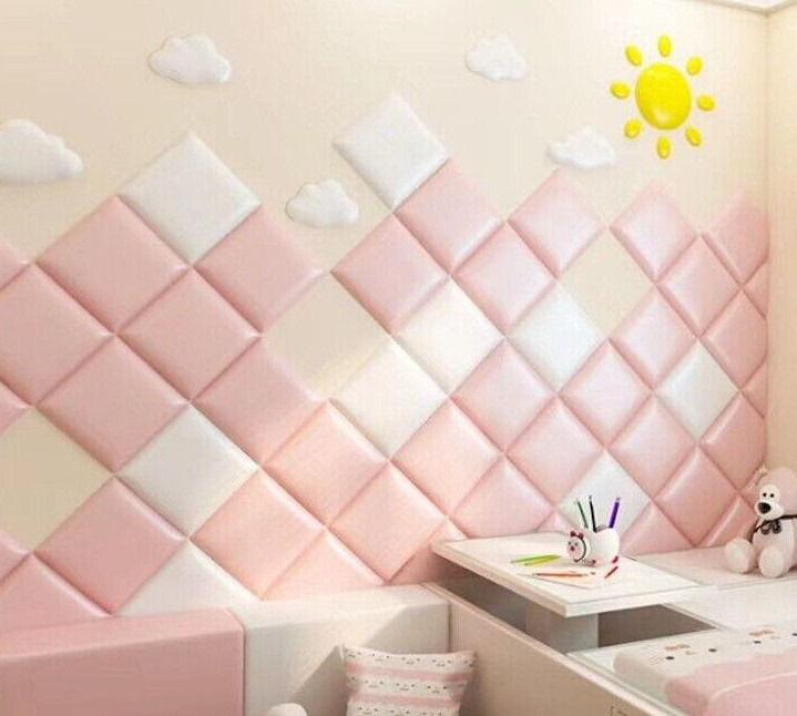 BEDROOM Wall Panel 12X12" KING QUEEN Upholstered headboard Rremovable Soft Panel