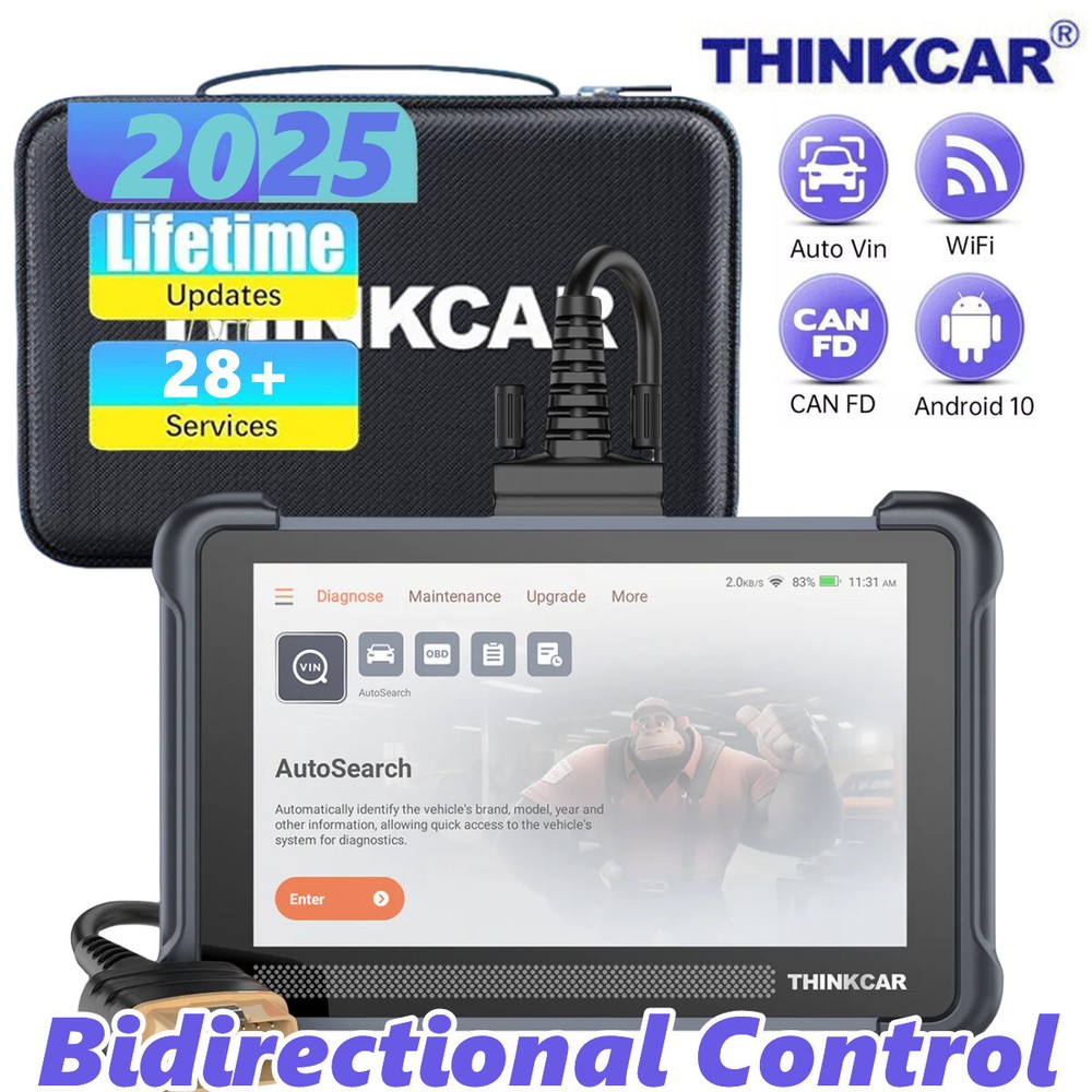 THINKSCAN 672 Car Bidirectional Diagnostic Tool OBD2 FCA Code Scanner ALL System