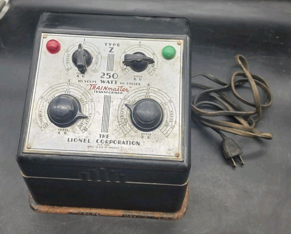 Lionel Type Z Trainmaster Transformer 250 Watts 4 Train Needs Refurbished