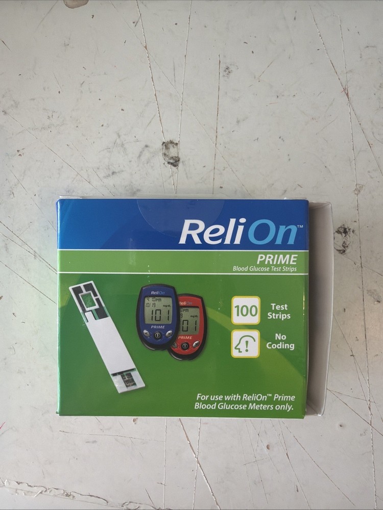 ReliOn 700100 Prime Blood Glucose Test Strips - 100 Count