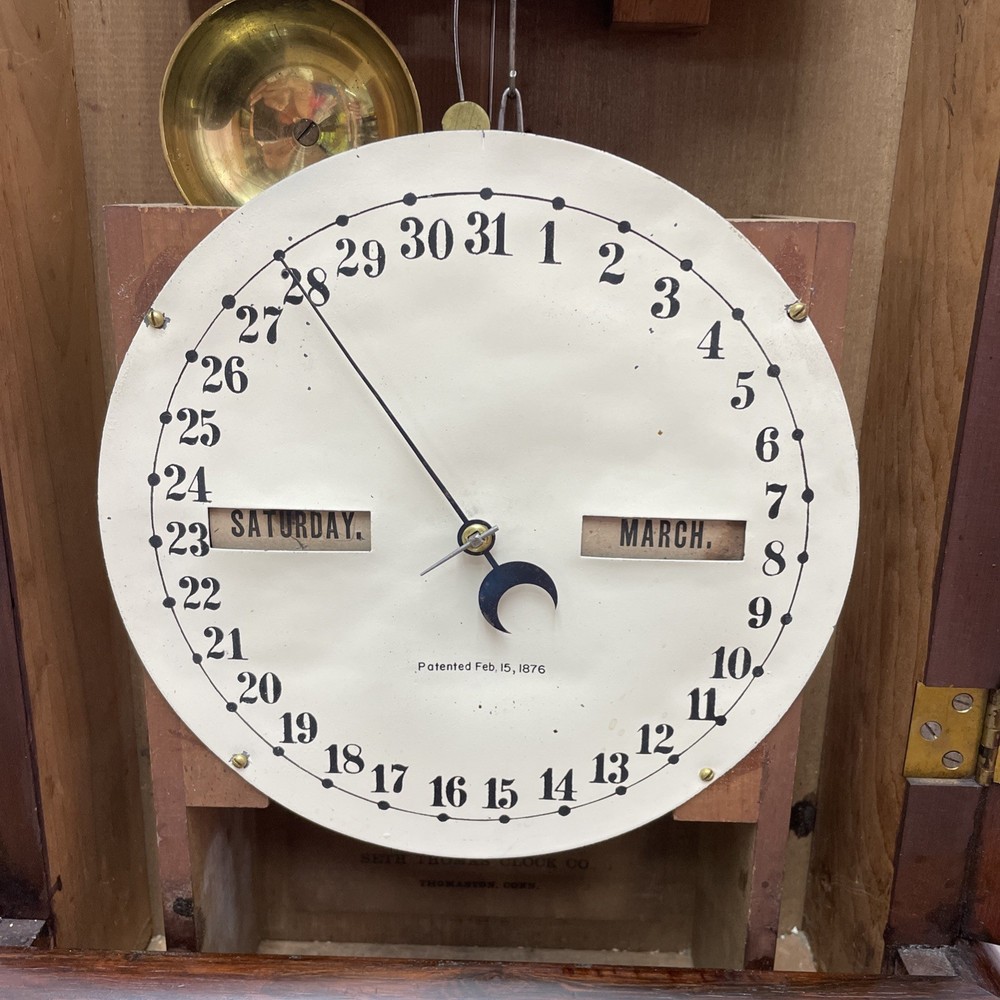 Seth Thomas 1875 parlor #3 Double Dial Calander Clock Very Nice Clean Clock ￼
