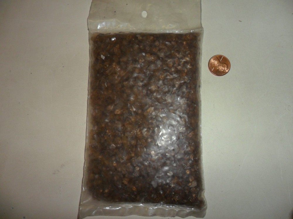 Vintage Crushed Brown Glass Crystals