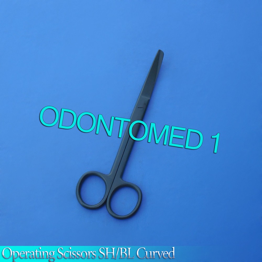 Operating Scissors Curved 5" Sharp/Blunt Black Coated Surgical Instruments