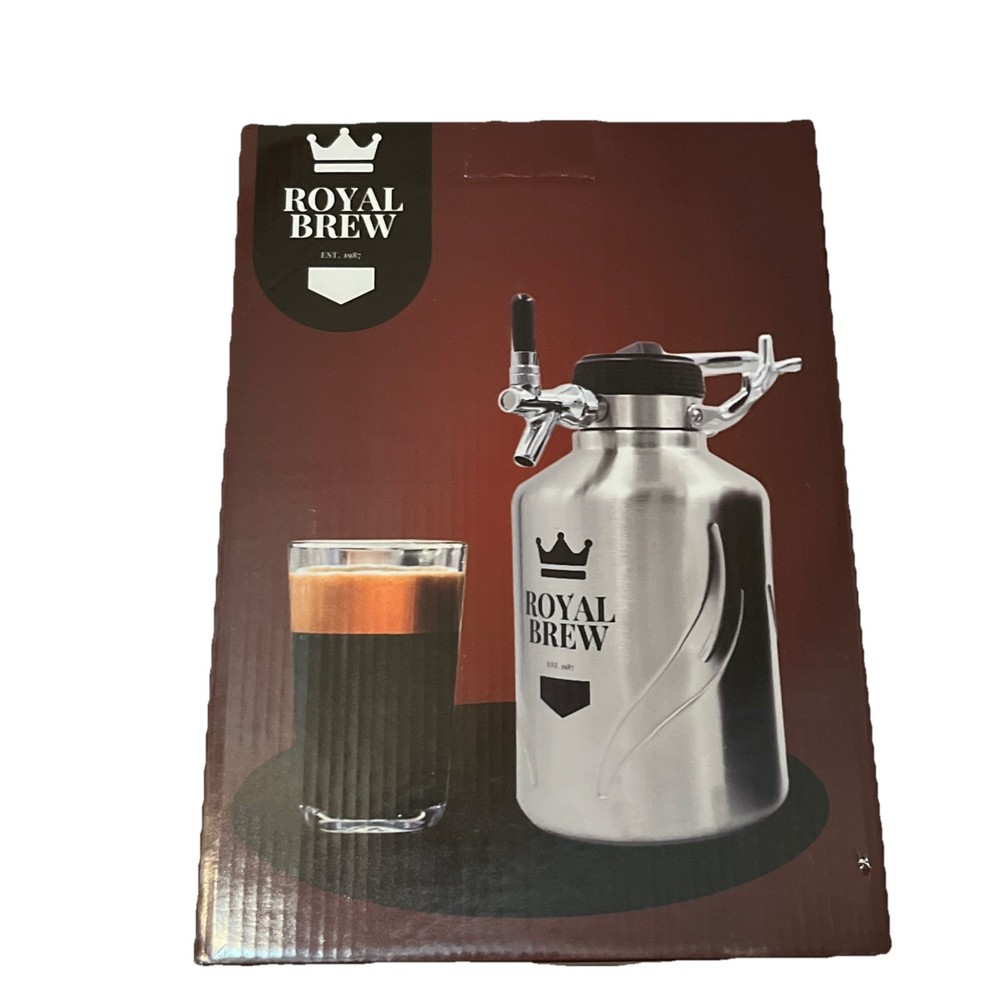 The Original Royal Brew Nitro Cold Brew Coffee Maker - Silver 64oz