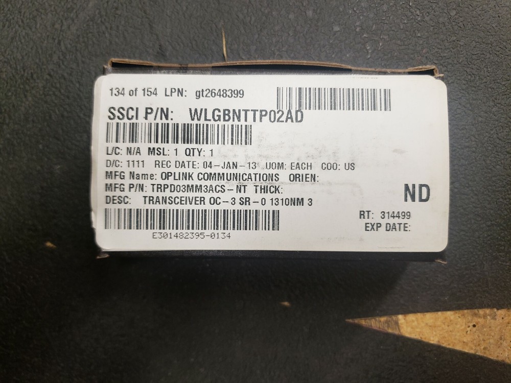 NEW, ERICSSON, TRPD03MM3ACS-NT, Transceiver