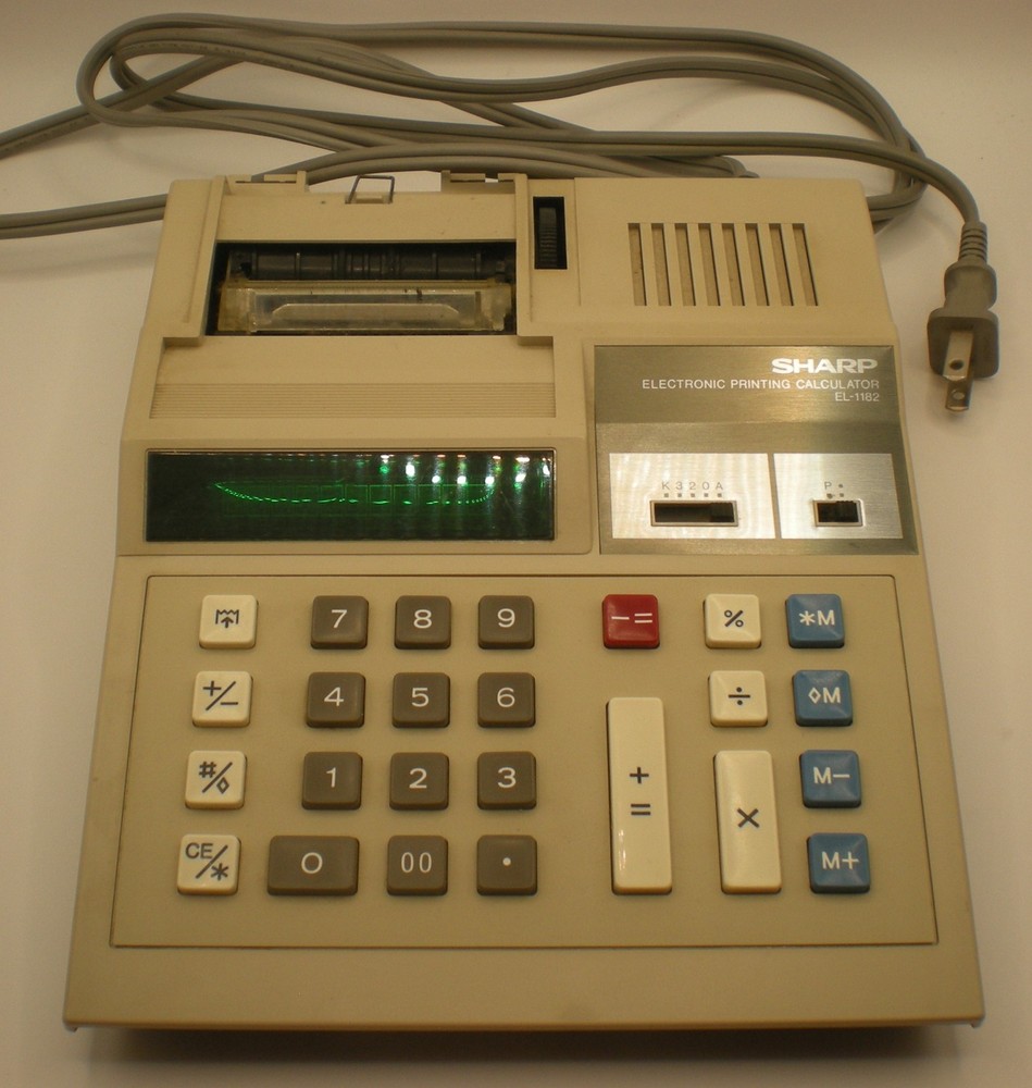 Sharp Electronic Printing Calculator El-1182 works
