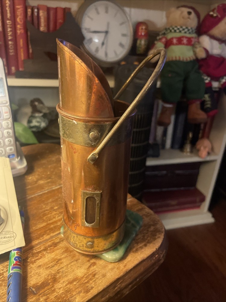 Brass & Copper Matchstick Holder w/ Striker
