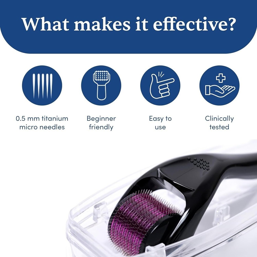 Mars by GHC Derma Roller: 540 Titanium Micro Needles - 0.5mm