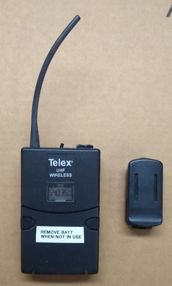 Telex WT-500 UHF Beltpack Transmitter, ON OFF SWITCH ISSUE JH