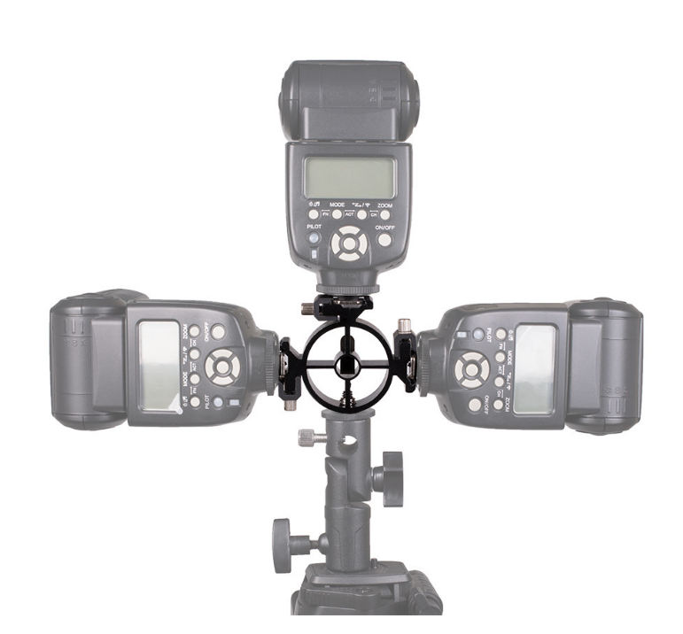 Universal Round-shape bracket cold shoe Flash Light Stand base Holder Bracket